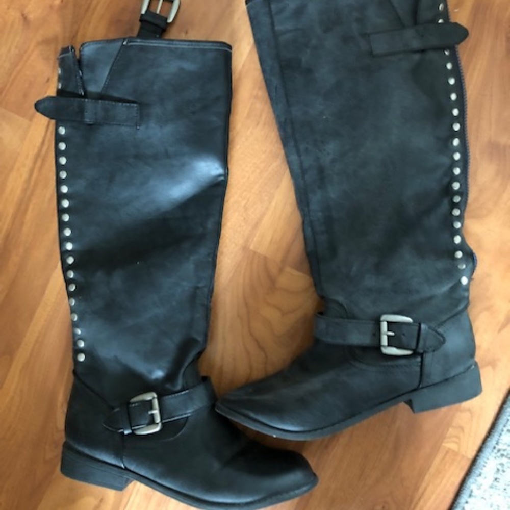 Mossimo (Target) Grey/Black Riding Boot
